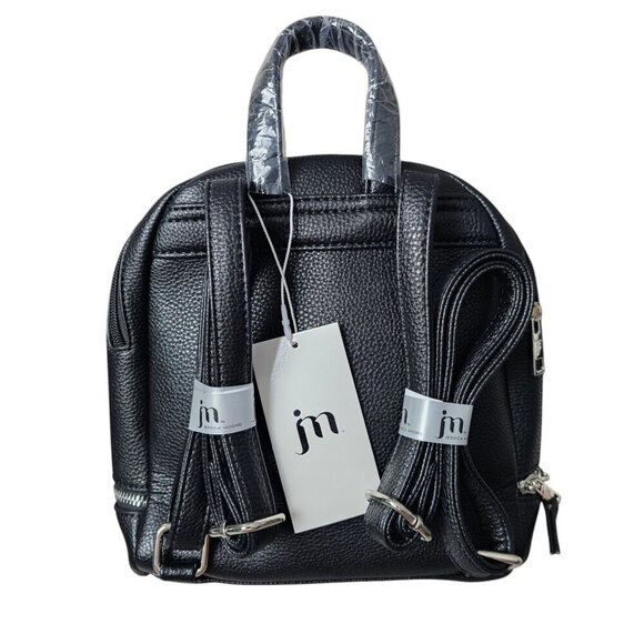 Jessica Moore New Women's Essentials Classic Black Mini Backpack Bag - Picture 7 of 12